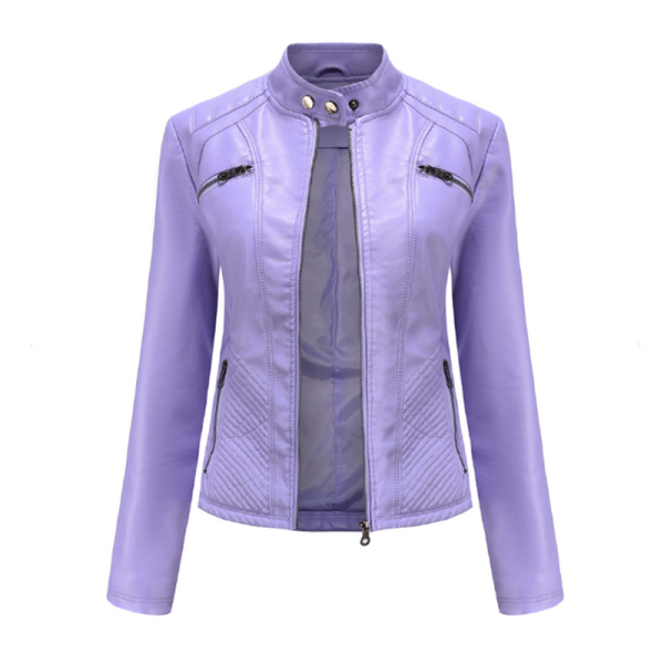 Veste en cuir femme vintage