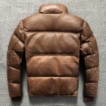 Veste chic et vintage Brun clair en cuir