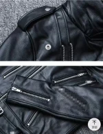 Veste en cuir synthétique vintage pour homme