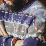Vêtement vintage masculin violet indigo