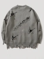 Pull streetwear avec effet destroy