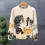 Pull jacquard homme design streetwear