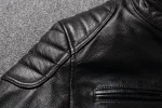 Intérieur doublé Acrylique Veste Cuir Homme Moto Vintage Chic et Vintage