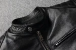 Veste Cuir Homme Moto Vintage Chic et Vintage en gros plan