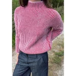 Pull maille côtelée oversize