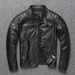 Veste Cuir Homme Moto Vintage Chic et Vintage portée