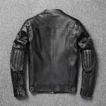 Fermeture éclair de la Veste Cuir Homme Moto Vintage Chic et Vintage