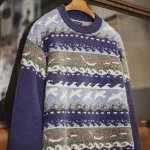 Pull tendance rétro en jacquard