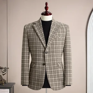 Veste à Carreaux Homme Vintage Chic