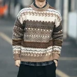 Pull jacquard authentique vintage