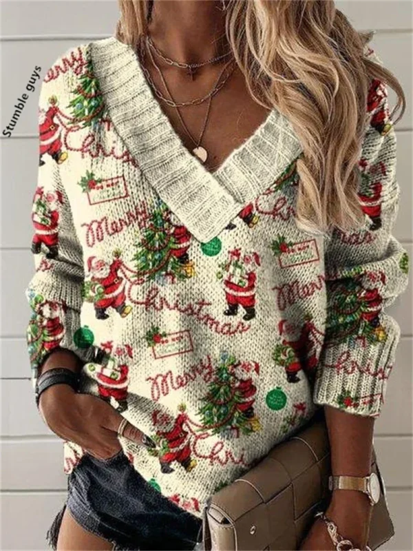 Pull Moche de Noël Femme Vintage fringant