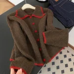 gilet vintage années 70 grand col