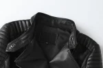 veste en cuir et polyester vintage chic