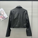 Veste en cuir véritable Mouton pour femme à style British