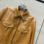 Veste en cuir de mouton vintage pour femme style British années 70