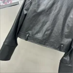 Veste en cuir boxy pour femme style vintage British