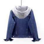 Veste en jean cintrée avec capuche vintage