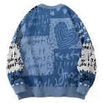 Pull oversize à motifs graphiques