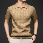 Pull homme chic en maille torsadée