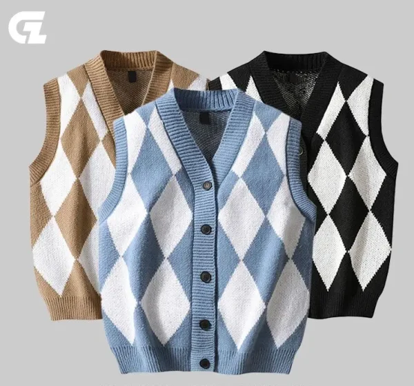 pull sans manche homme vintage