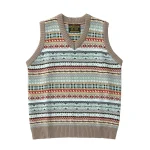 Pull Sans Manche Homme Vintage Maille Épaisse