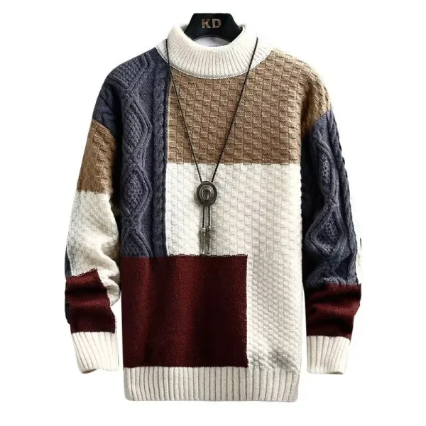 pull vintage homme patchwork