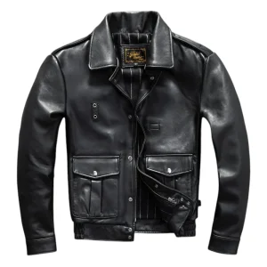 Veste Cuir Noir Homme Vintage