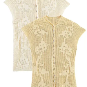 gilet vintage femme boutonné
