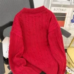 Pull oversized à col V vintage américain