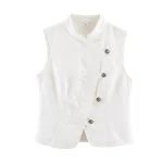 veste sans manche à brandebourgs
