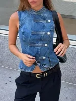 look rétro chic gilet femme