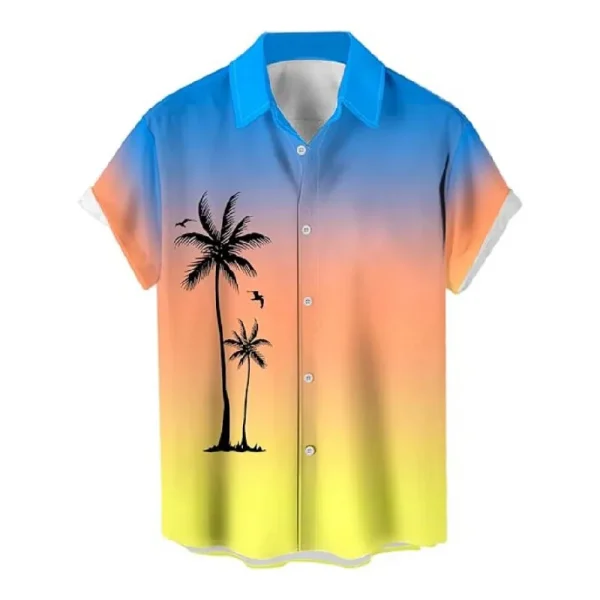 Chemise Hawaïenne Homme Vintage Respirante Imprimé Tropical