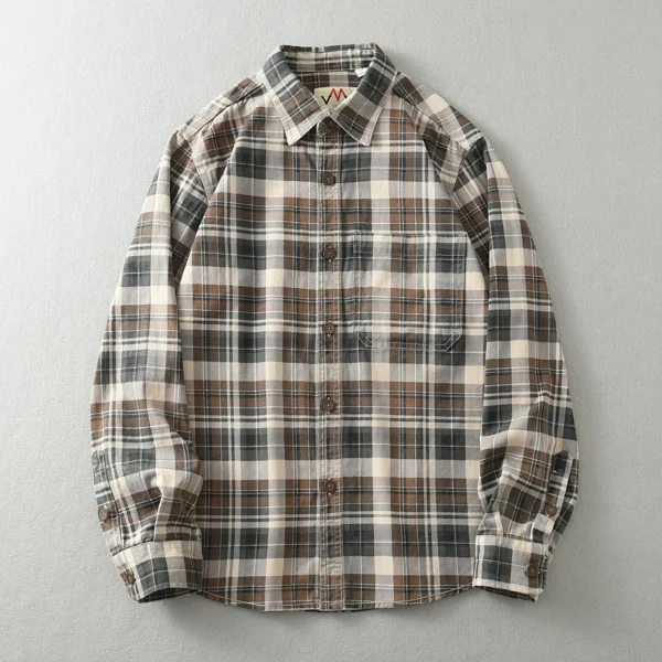 chemise à carreaux homme vintage en coton