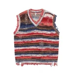 Pull Sans Manche Homme Vintage Maille Épaisse