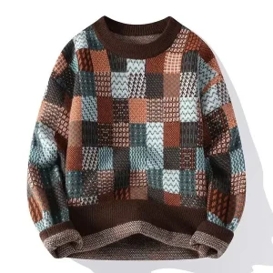 Pull Jacquard Homme Vintage stylé